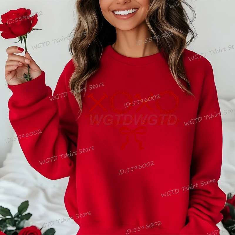 XOXO The Original Love Letters Print Women's Fashion Hip Hop Street Pink Ladies Autumn Clothing Hoodie For Women