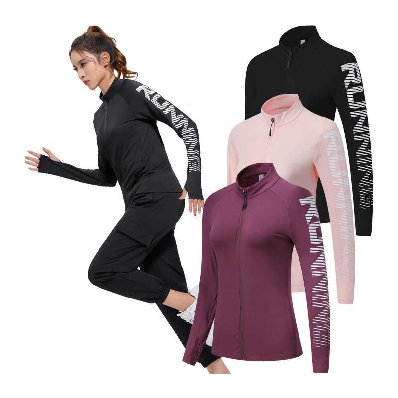 Ddmyoutdoor China Domestic Women Running Jackets Zipper Slim Sports Fiess Jersey Traning Workout Active Wear Long Sleeve Yoga Thin Feminine Shirts