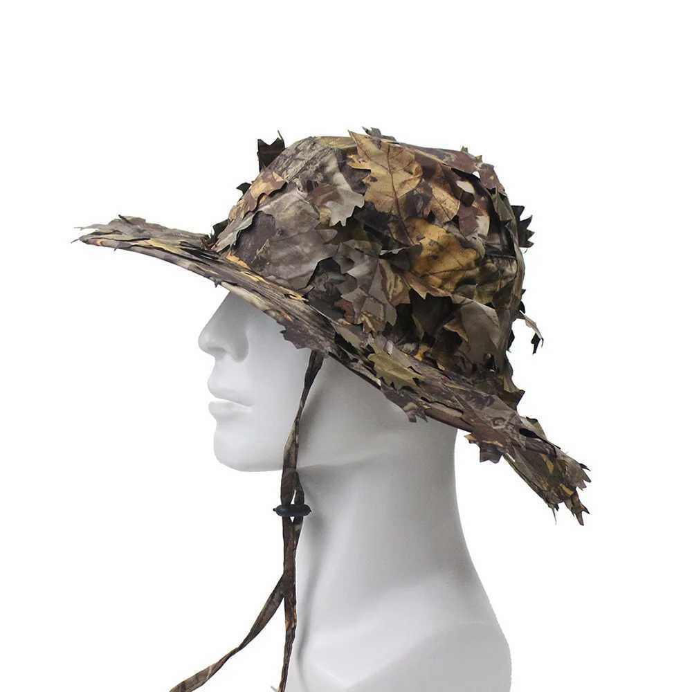 3D Camouflage Hat Real Tree af Hunting Camo Boonie Hats for Outdoor Shooting Combat Fishing Panama Cam tourismXJ250116