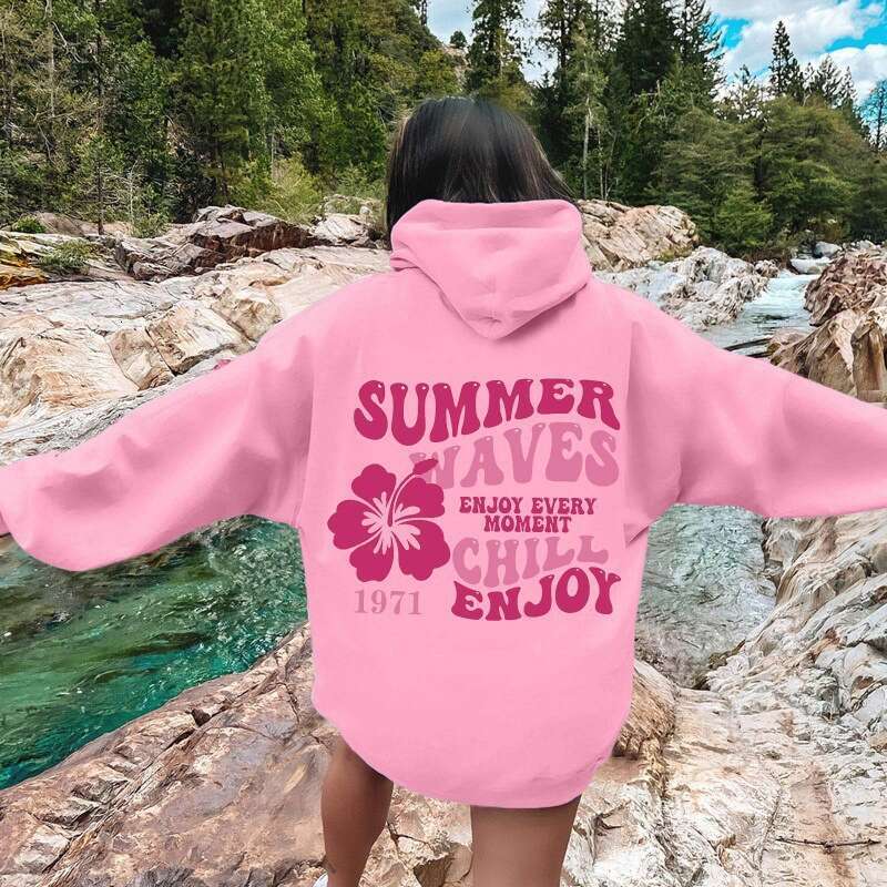 S-5XL new letter printed off shoulder hooded classic pocket casual fashion pullover sweatshirt