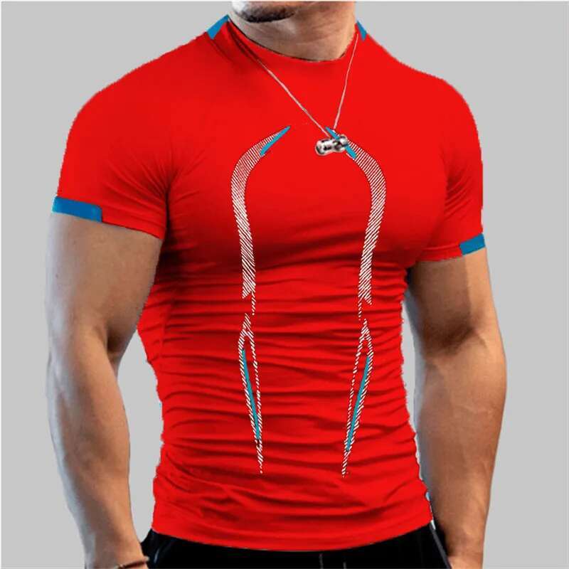 Ddmyoutdoor China Domestic Summer Sport Bodybuilding Top Men Short Sleeve Gym T Quick Dry Compression Fiess Shirt Football Running T Shirt Gymwear
