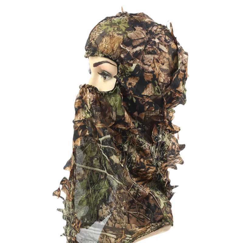 Tactical Camouflage Hunting afy 3D Face Mask Hood Outdoor Fishing gear Camo Hat Ghillie Suits AccoriesXJ250116