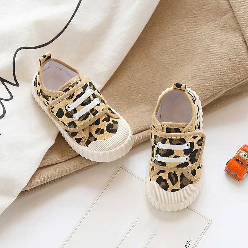 Children Leopard Canvas Shoes Toddler Infant Boy Sneakers Girl Candy Color Casual Shoes Baby Kids Breathable Soft Leisure ShoesXJ250118