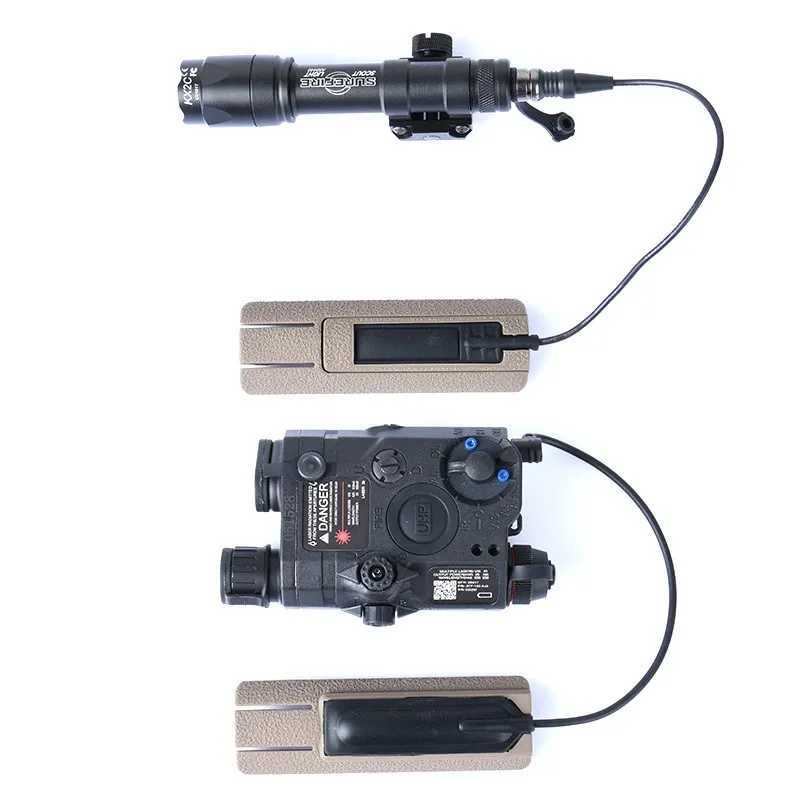 M300 M600 Flashlight PEQ Tactical Remote Switch Mounting Slot Scout Light Pressure Switch Pad Airsoft Accessories Fit 20mm RailW241227