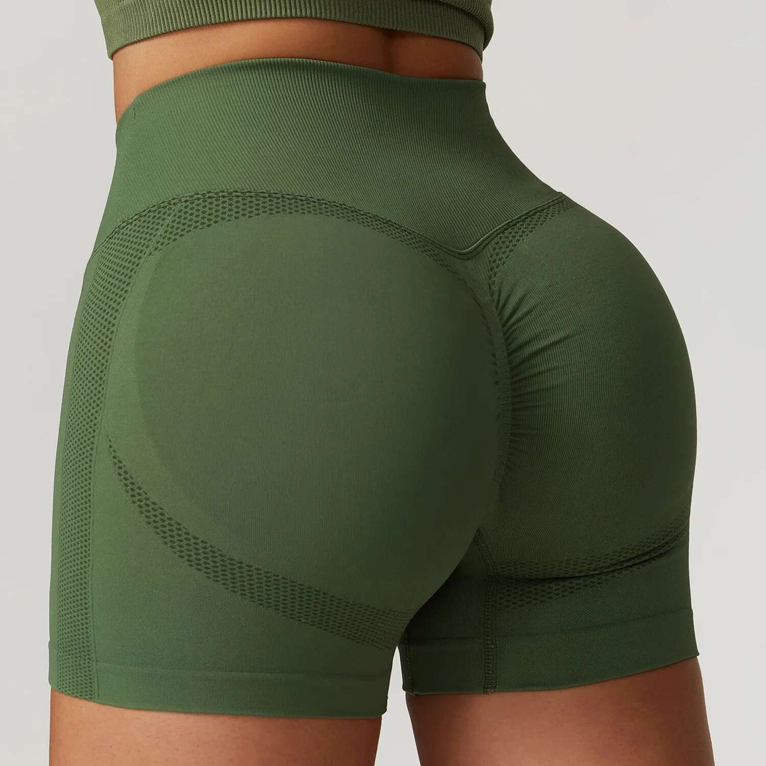 Ddmyoutdoor China Domestic Mermaid Curve Peach Seamless Tight Yoga Outer Wear Running High Waist Sports Fiess Shorts Hip Lifting