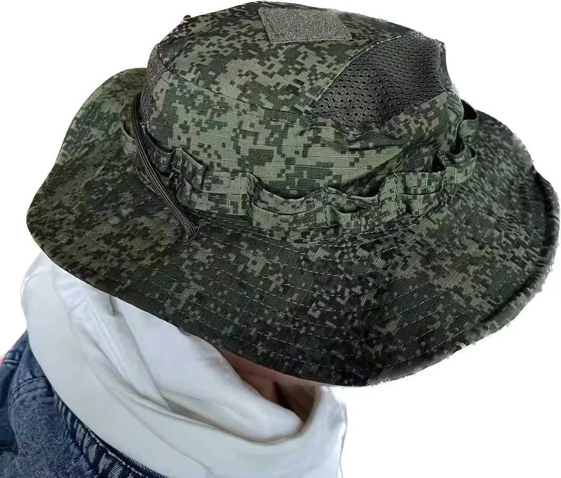 Tactical TOM Outdoor tactical Adjustab boonie hat Camouflage Round Brim Hat Visor Fisherman Hat Multi-camouflageXJ250116