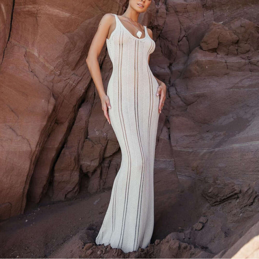 Women's Spring/Summer Hot Selg Bareback Sexy Bag Hip Knitted Beach Skirt Cover Dress 2025 New Collection Elegant and Stylish Clothing