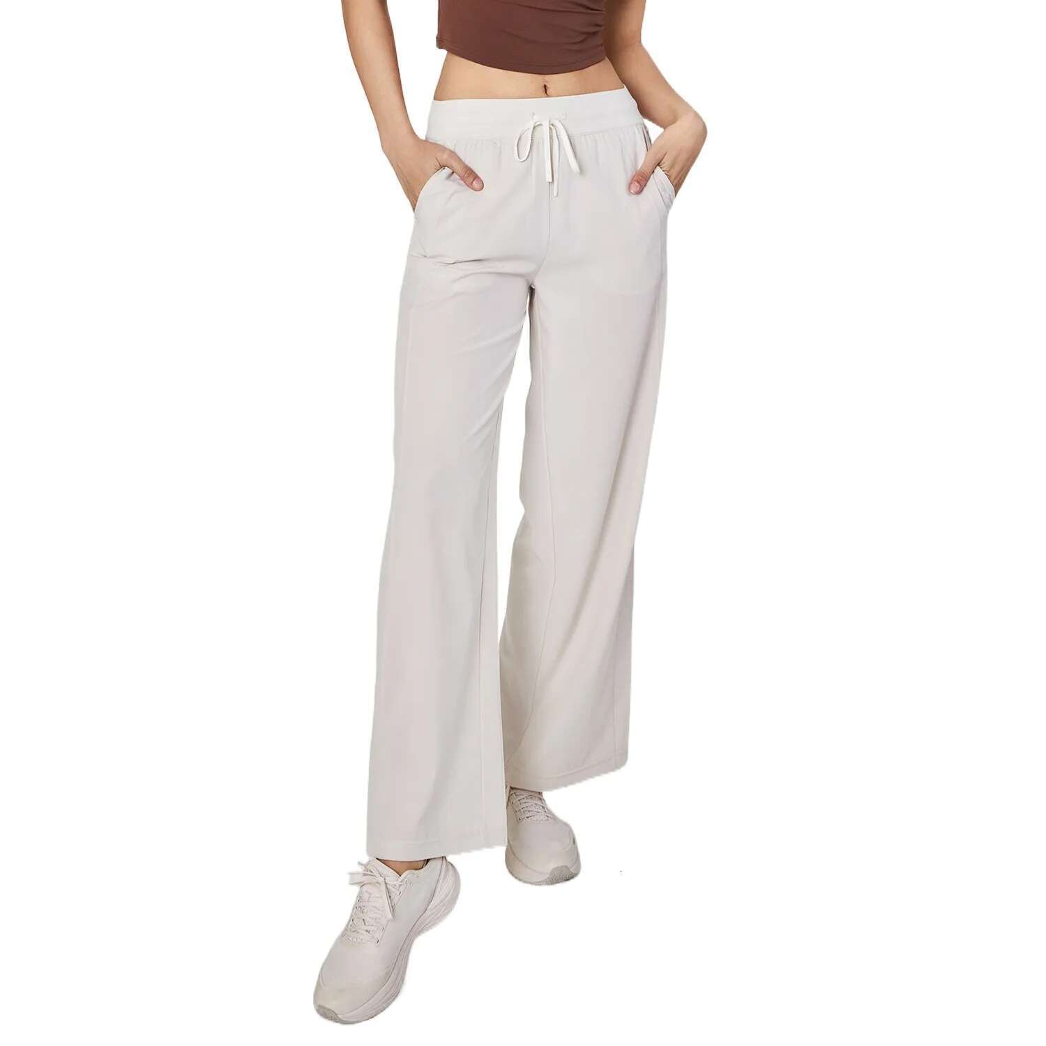 Ddmyoutdoor China Domestic Mermaid Curve Cool Sunscreen Drawstring Yoga Women S Loose High Waist Straight Sports Breathable Pocket Casual Pants