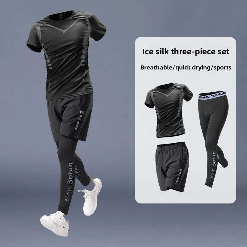 Ddmyoutdoor China Domestic Men S Running And Fiess Set Quick Dry Tight Fit Long Sleeve T Shirts Ideal For Gym Workouts Basketball Training Cycg