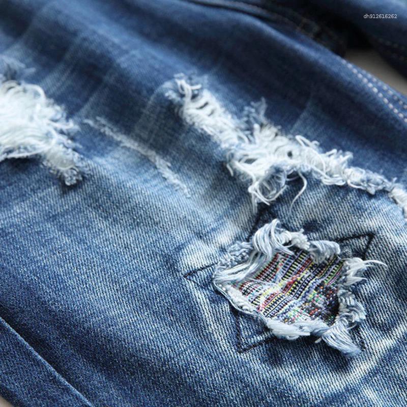 Men's Jeans Mens Blue Short Summer Denim Shorts Slim Men Retro Stretchy Regular Fit Casual Boy Jean Clothing