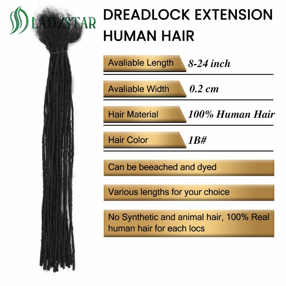 0.2cm Microlocs 100% human hair suitable for male female ren fully handmade permanent local 250108
