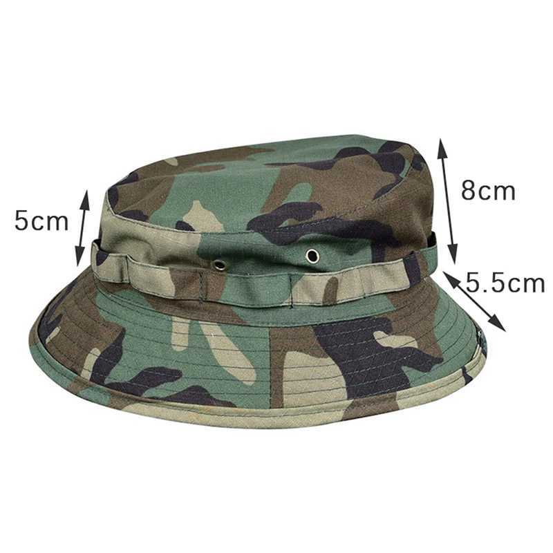 Boonie Hat Military Tactical Bucket Hats for Safari Men Women Hunting Fishing Outdoor Camo Camouflage Cotton SunXJ250116