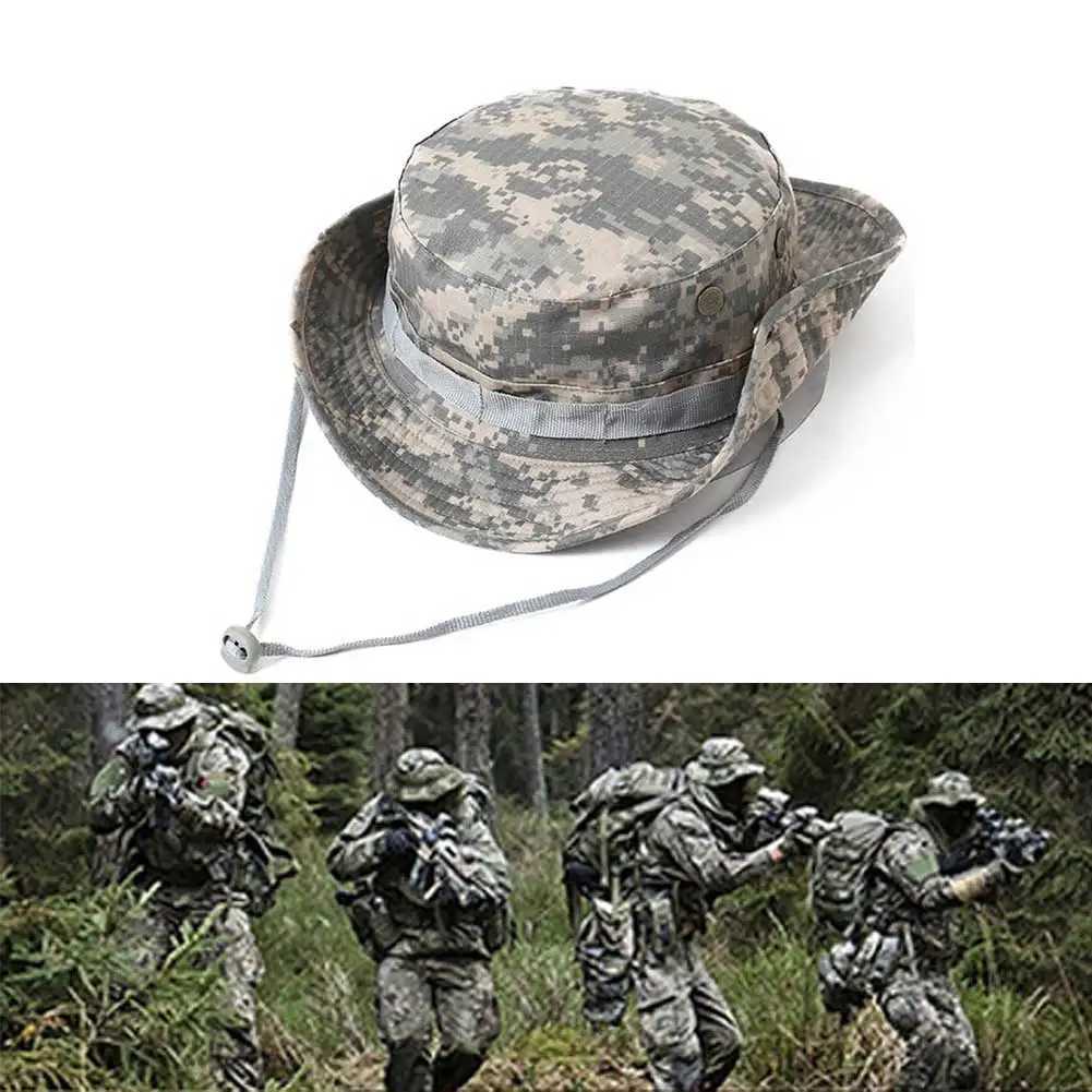 Camouflage Hat Outdoor Casual Bucket Hat Tactical Boonie Hunting Training summer Hiking Fishing ClimbingXJ250116