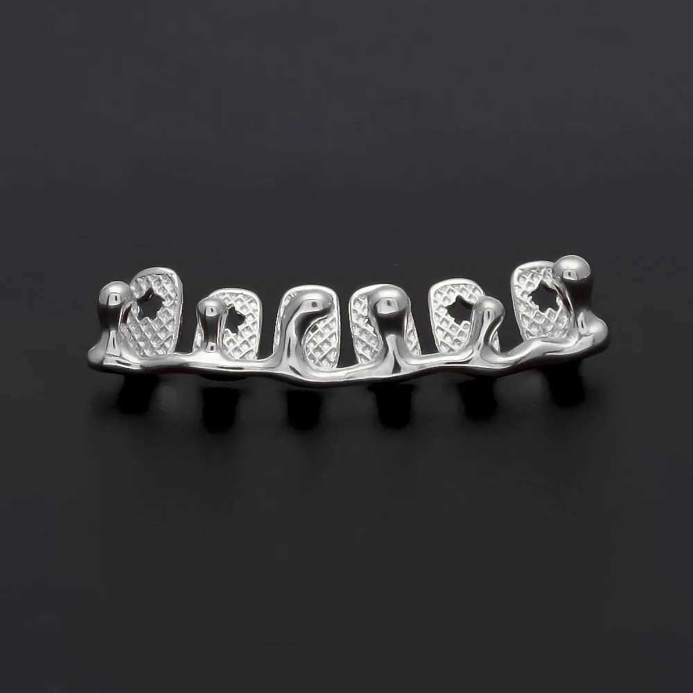 Rock Water Bling Teeth Grillz Top Bootom Dental Mouth Punk Teeth Caps Cosplay Party Tooth Rapper Hip Hop Jewelry TG008XJ250114
