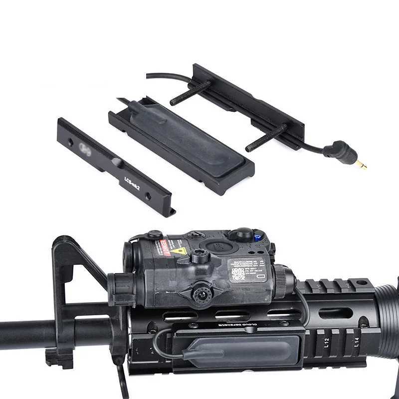 Tactical air gun PEQ-5 red dot green blue indicator without white light equipped with Surefir M300 M600 flash switch hunting laserW241227