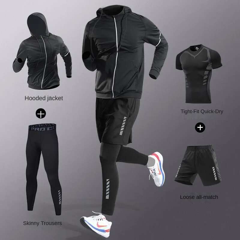 Men's Ice Fiber Quick-Dry Running Fiess Full Set/Suit Tracksuit For Marathon, Training & Cycg,Jogging,Gym, Sweatpants