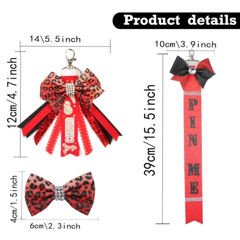 Fashionable Leather Bowknot Accessory Colorful Cheer Bowknot Keychains Charm Unique Gift For Cheerleader Enthusiasts 250117