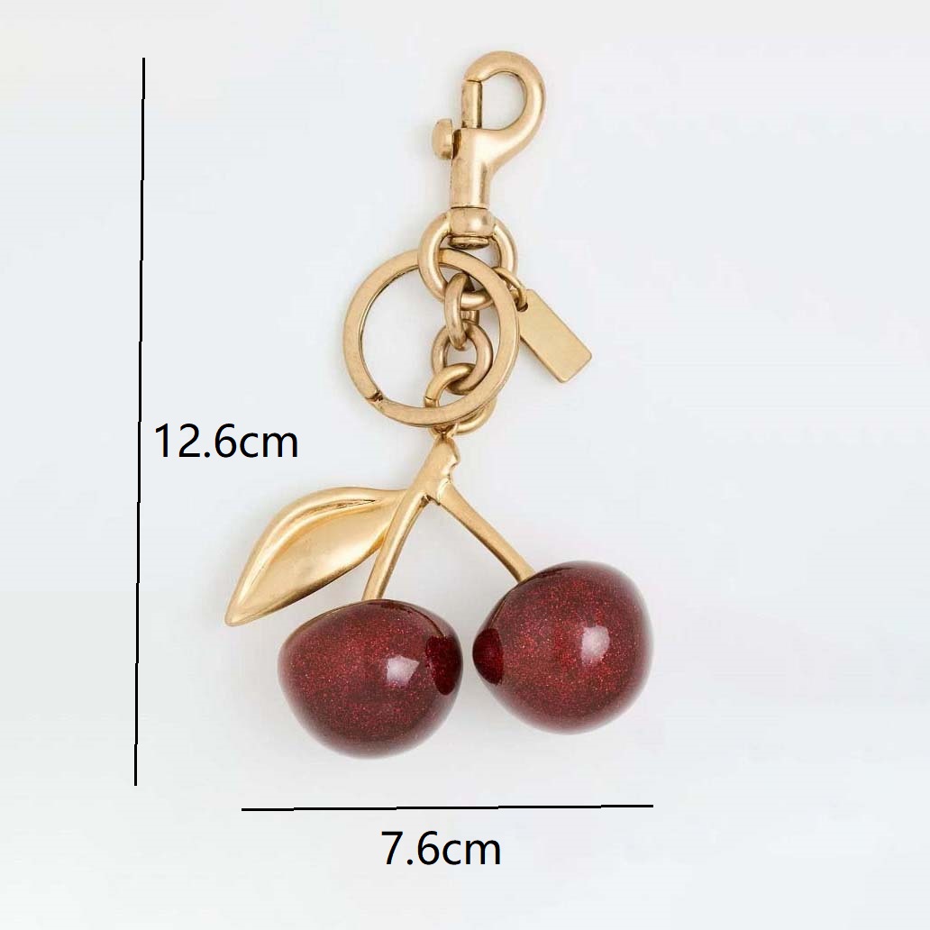 luxury wallet key cherry chain Unisex Lanyards White designer keychain jewelry designers purse charm keyring with box