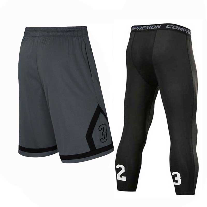 Ddmyoutdoor China Domestic Men Basketball Sets Sport Gym QUICK DRY Workout Suit Shorts Tights Male Soccer Exercise Hiking Running Fiess Tracksuit S