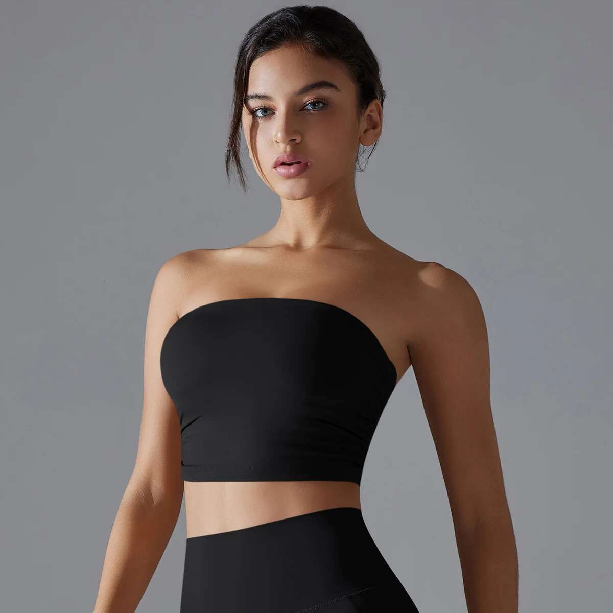 Ddmyoutdoor China Domestic Mermaid Curve One Piece Naked Sports Underwear Anti Running Light Tube Inner Base Fiess Top Tight Yoga Clothes For Women