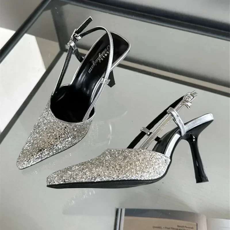 Bg Sexy Pointed Toe Heels Brand Party Dress Wedding Shoes Female Fashion Sgback Thin High Sandals Women