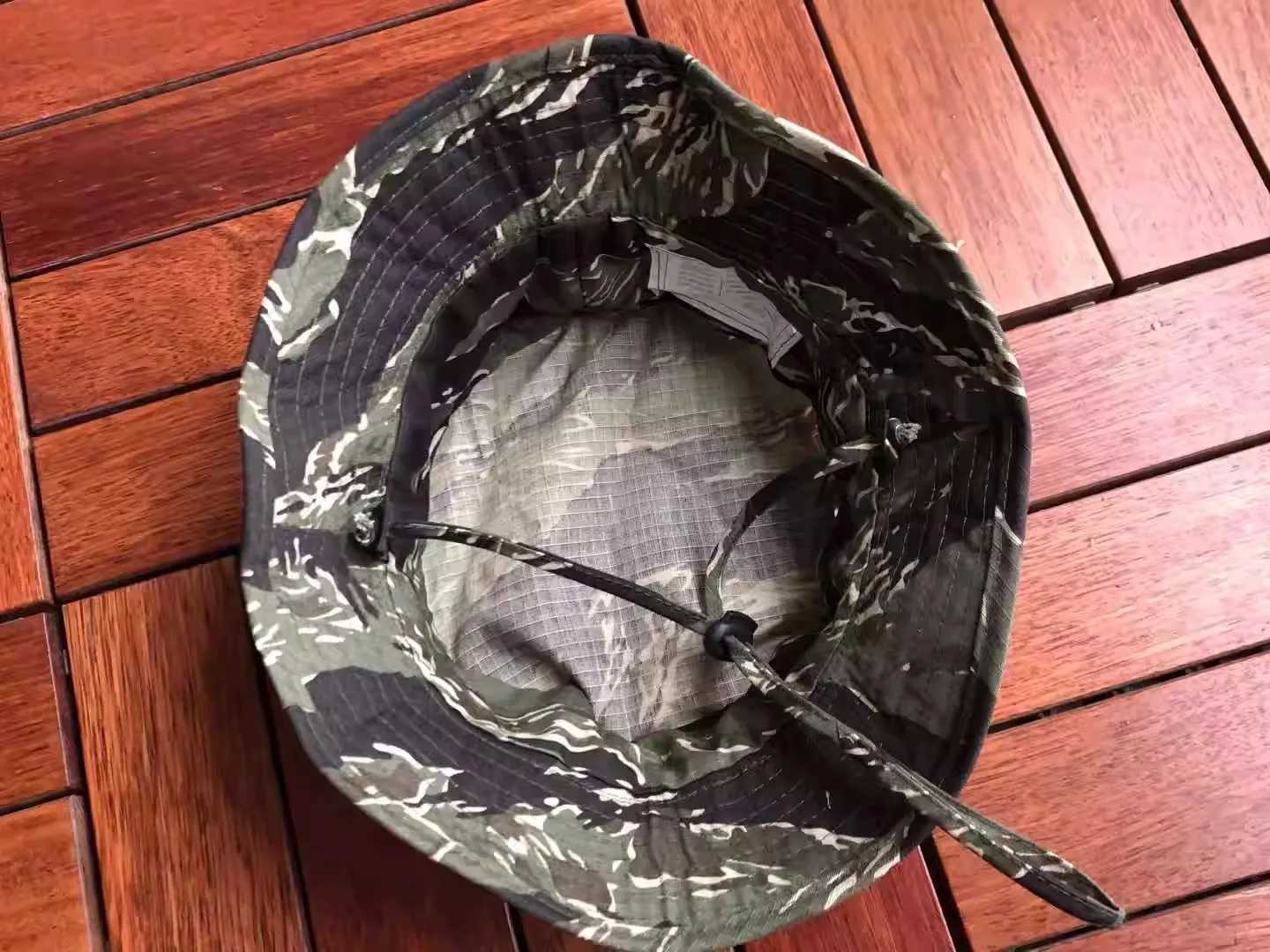 Jung short-brimmed tactical boonie hat SOG Vietnam War fashion outdoor mountaineering sunshade hat tiger Camouflage Combat hatXJ250116