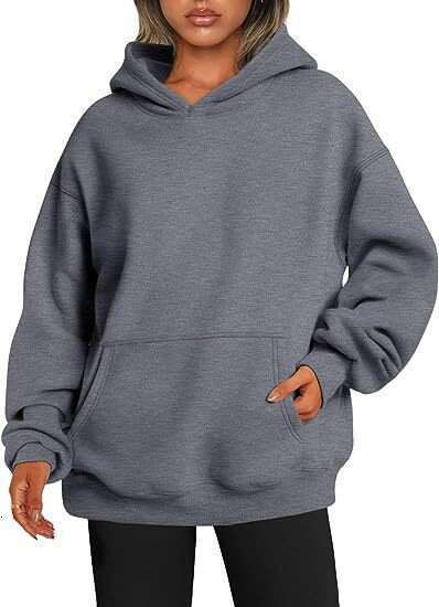 Oversized off shoulder sleeve for women's autumn thick hooded sweatshirt jacket