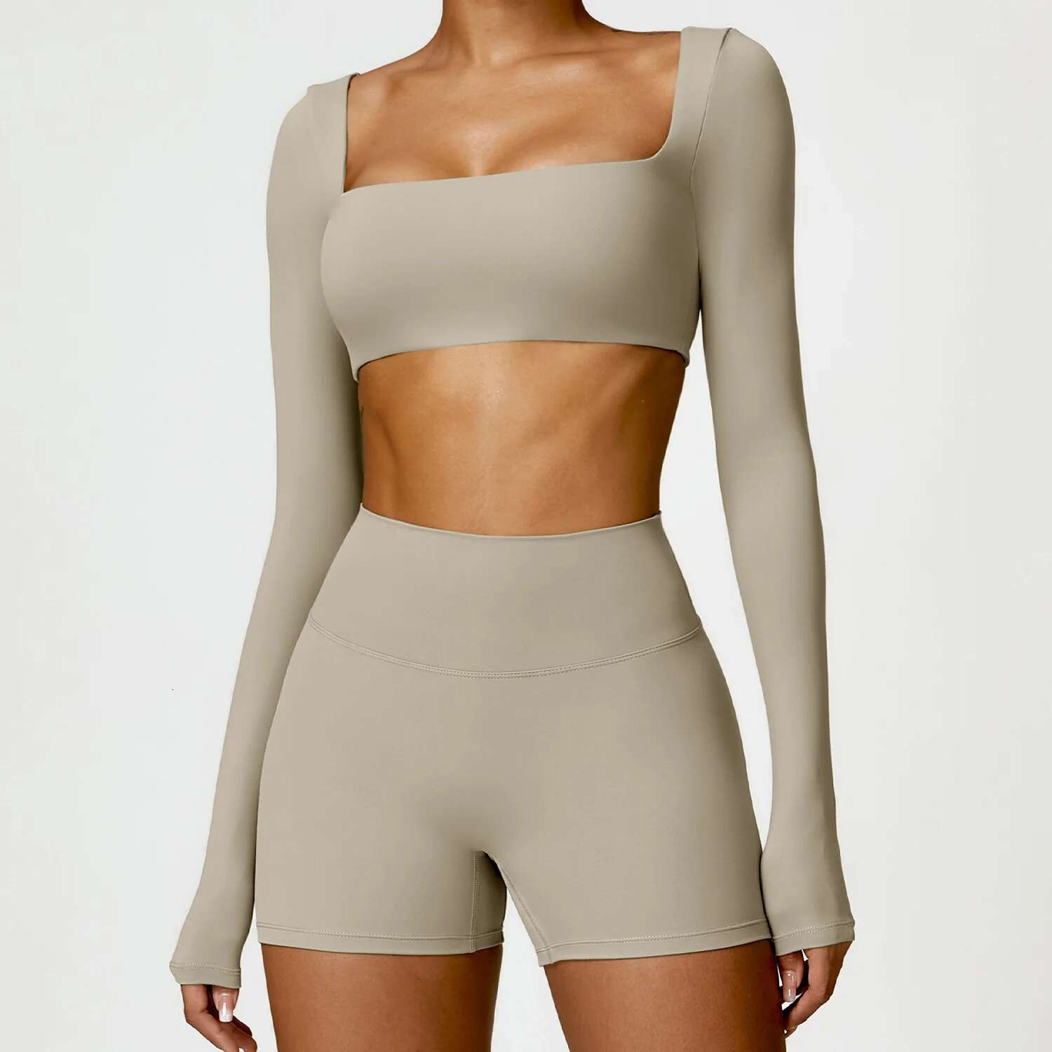 Ddmyoutdoor China Domestic Yoga Shirt Pilates Exercise Clothing Running Fiess Crop Removeable Chest Pad T Shirt Long Sleeve Sports Top Women