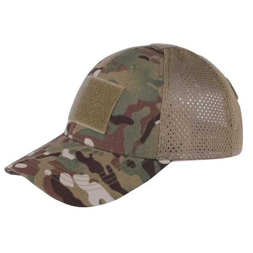 Man Mesh Baseball Military Tactical Camo Breathab Sun Protection Snap Combat Army Adjustab Hat Adult CasualXJ250116
