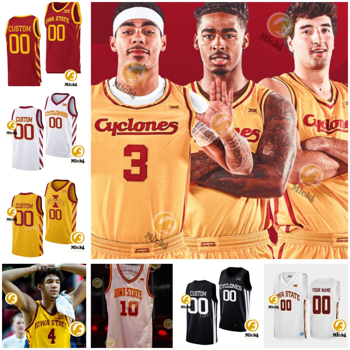 Stitched Iowa State Cyclones Basketball Jersey Conrad Hawley Hason Ward Jaren Holmes Osun Osunniyi Barry Stevens Fred Hoiberg Custom Iowa State Jerseys