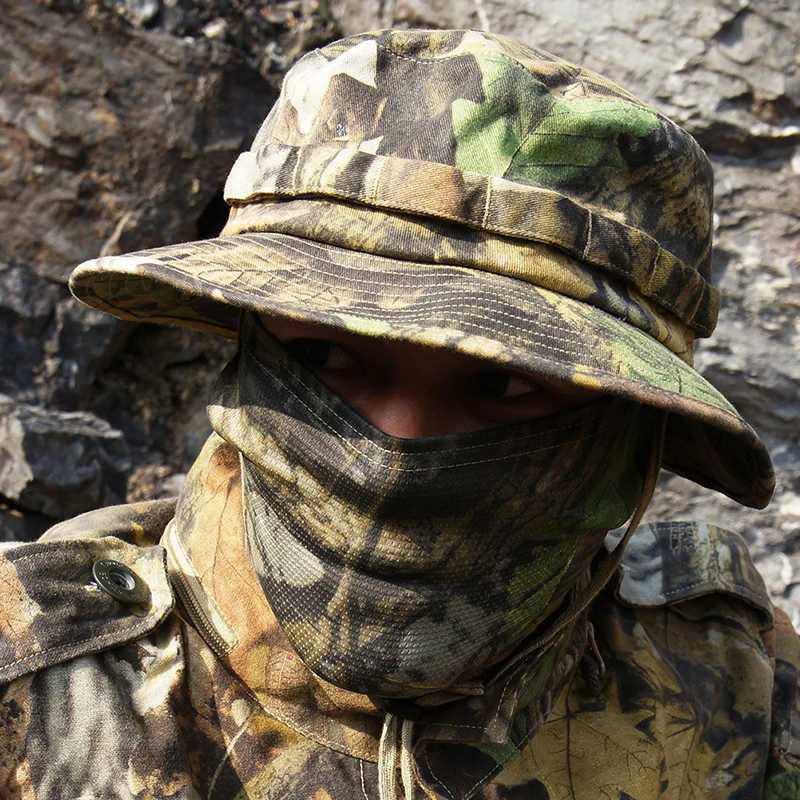 Boonie Hat Military Tactical Bucket Hats for Safari Men Women Hunting Fishing Outdoor Camo Camouflage Cotton SunXJ250116