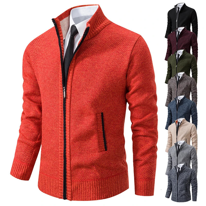 fashion mens knitted sweater cardigan Joker comfortable warm casual coat 250113