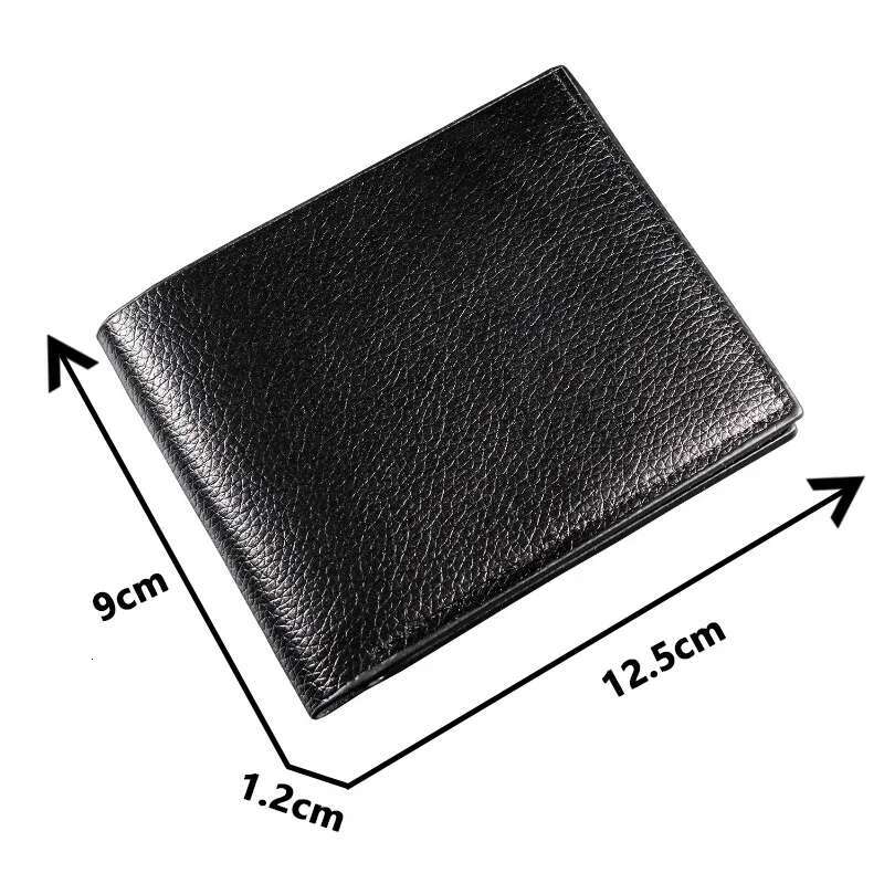 Men's Wallet Genuine Leather Men Premium Product Real Cowhide Wallets for Man Short Black Walet Portefeuille Homme swissmilitary
