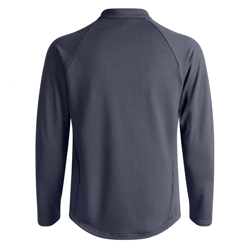 Ddmyoutdoor China Domestic Quick Drying Long Sleeved Gym Men Outdoor Training Half Zipper Pullover Warm Jogger Workout Sport Solid Stripe Running Shir