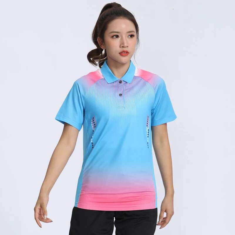 Ddmyoutdoor China Domestic New Badminton Short Sleeve Summer Turn Down Collar Tshirts High Quality Jerseys Quick Dry Sports Training Shirts