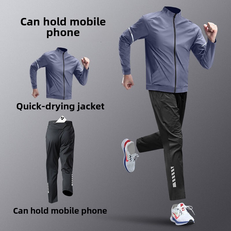 Ddmyoutdoor China Domestic Mens Sweatsuits Set Autumn Winter Running Quick Drying Cycg Jacket Outdoor Training Professional Runs Track Suits For Men