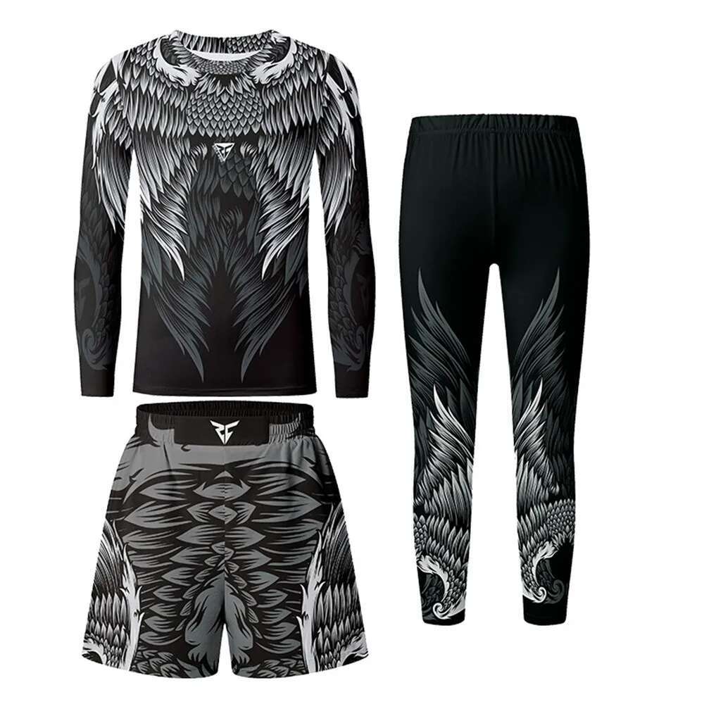 Ddmyoutdoor China Domestic Kid Children Boy Girl Running Long T Shirt Legging Shorts Tess Set Fiess Sport Basketball Football Sportswear Soccer Clothe