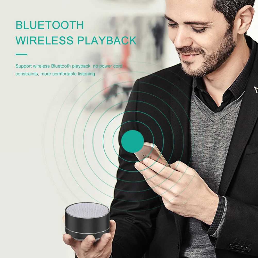 Car Audio A10 Portable Bluetooth Speaker Music Stereo Surround Mini USB Outdoor Subwoofer Speaker Audio Player Speaker Mic Support SD Card H250118