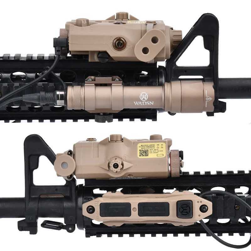 Tactical air gun PEQ-5 red dot green blue indicator without white light equipped with Surefir M300 M600 flash switch hunting laserW241227