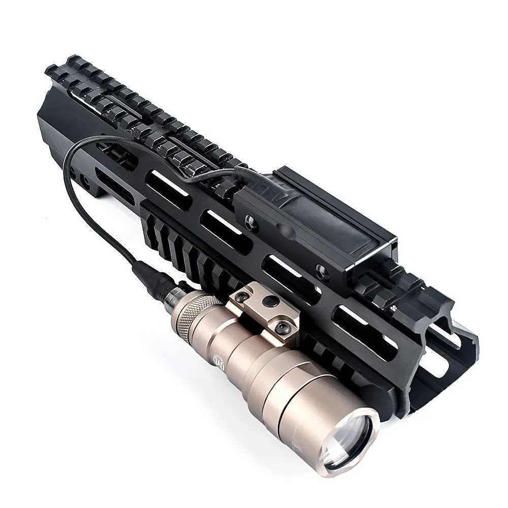 Airsoft M300 M300A Surefir Tactical Flashlight Fit 20MM Rail MLOK Mount KEYMOD Base Weapon Hunting Scout LED Gun Mini LightW241227