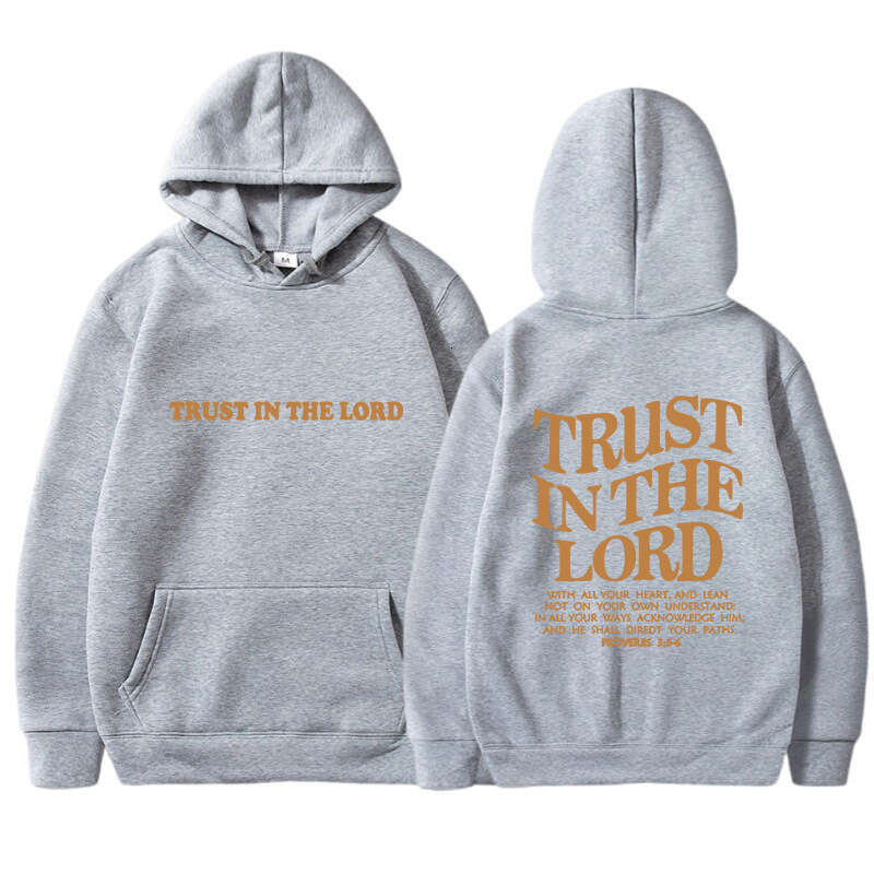 New casual men's and women's fleece with letter print kangaroo pocket, new hooded hoodie jacket