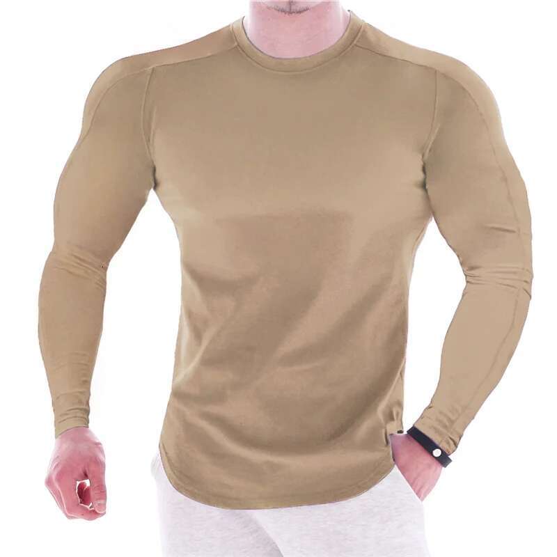 Ddmyoutdoor China Domestic Men Long Sleeve Running Quick Dry Gym Fiess Male Sport Soccer Top Compression Bodybuilding T Shirt Tees Gymwear