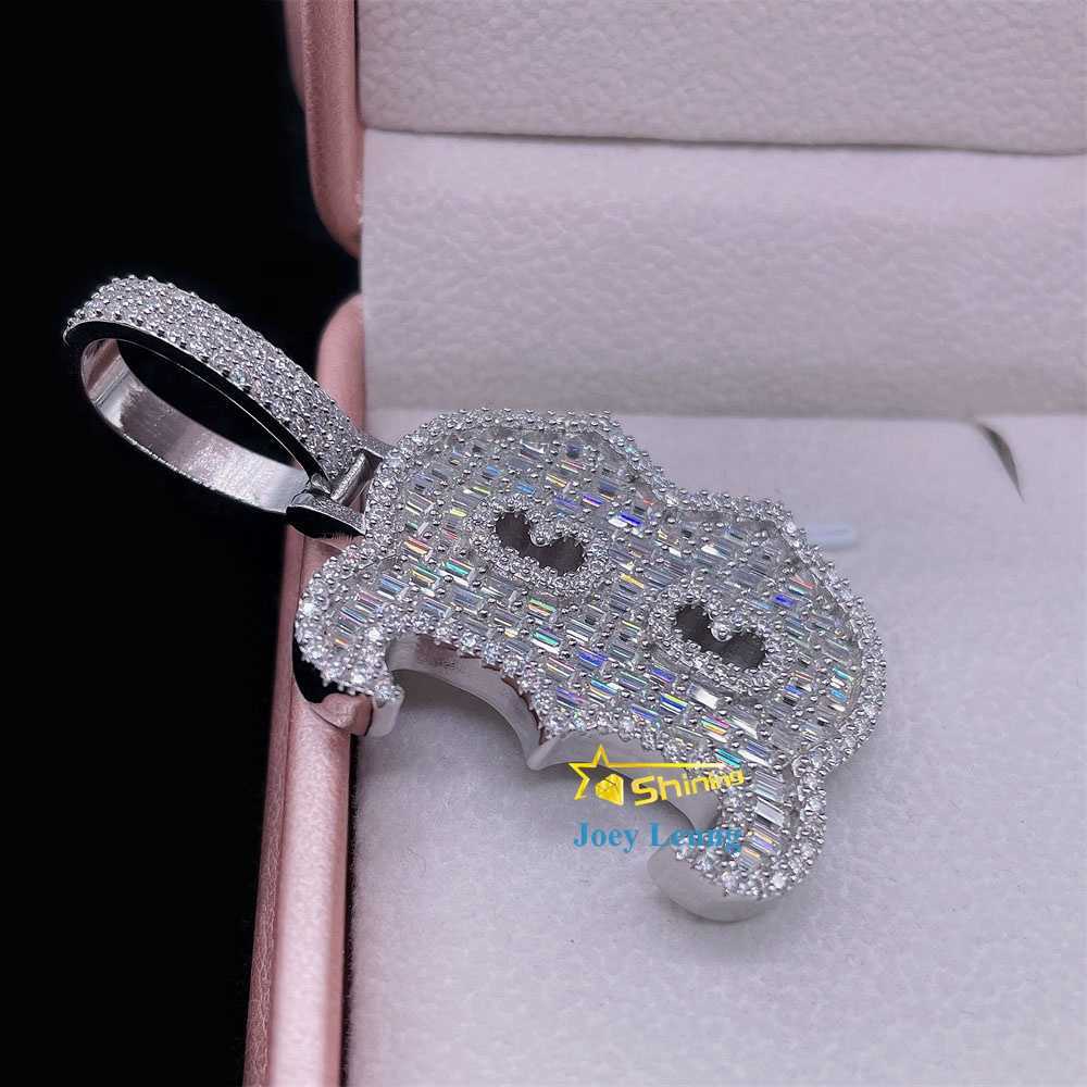 GRA Certificate Sterg Sier VVS Dia Mossinate Iced Out Jewelry Initial Letter Custom moissanite Pendant Hip Hop