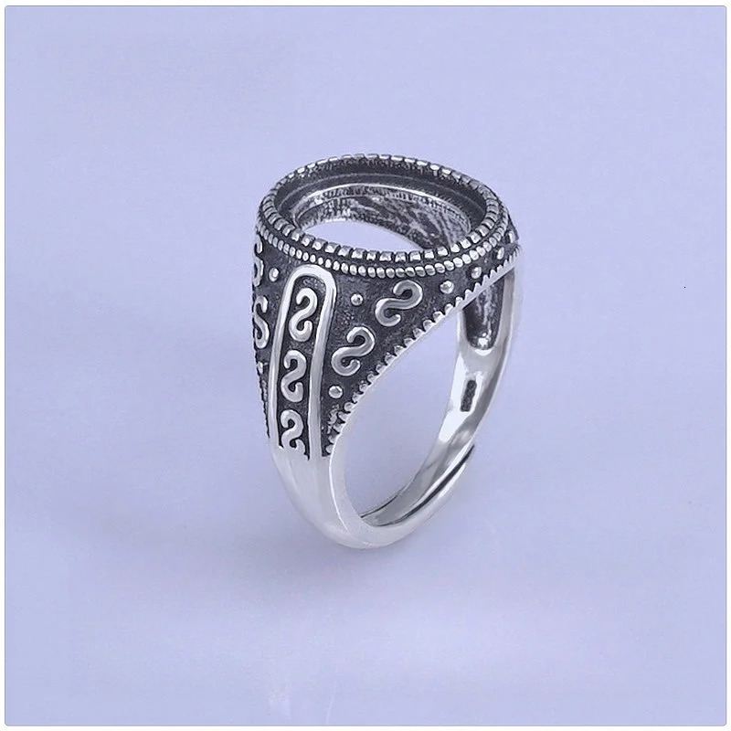 Setting 911101212141115101m Gemstone S925 Sterling Silver Ring Empty DIY Support for Men Fine Fashion Charm Jewelry 250110