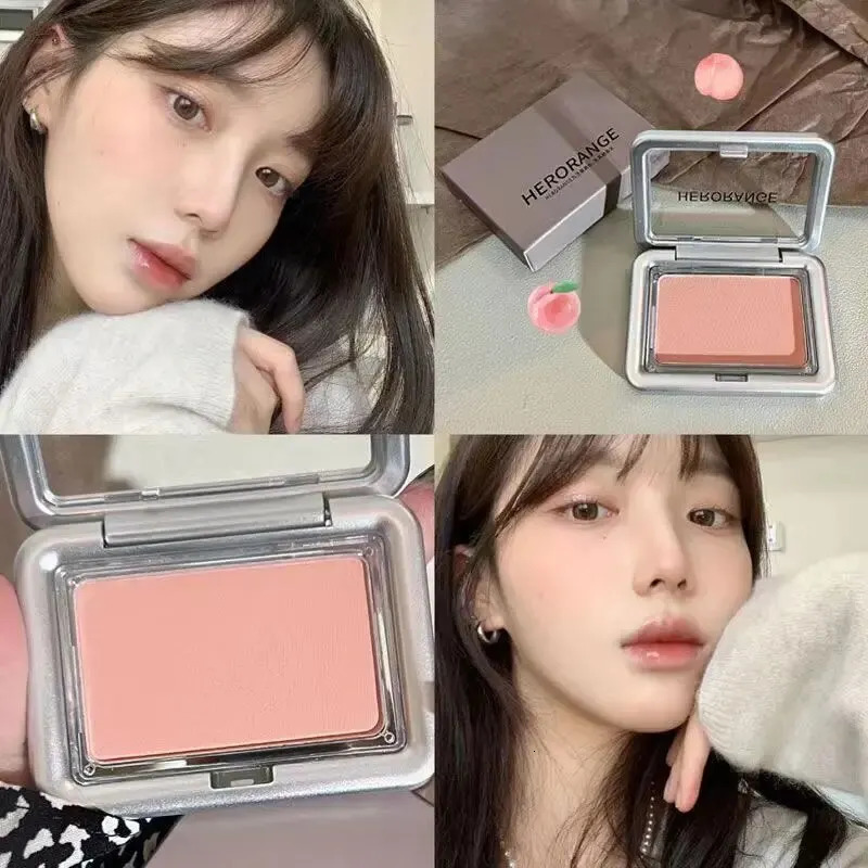 HERORANGE Atmospheric Single-color Blush Is Waterproof Sweat-proof Non-fading and Long-lasting. Five Colors Are Available. 250110