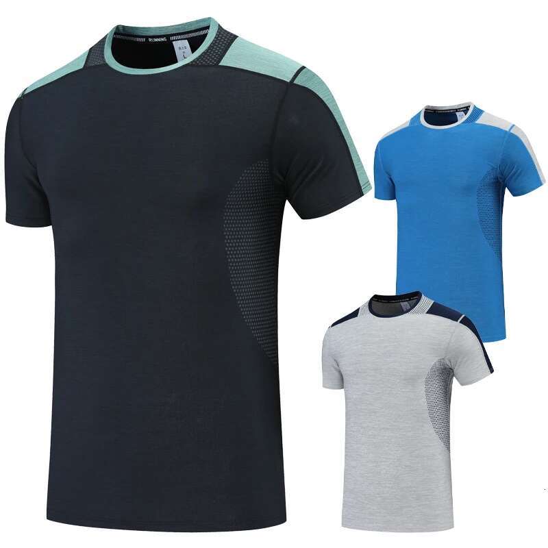 Ddmyoutdoor China Domestic Exercise Men Top Gym Patchwork Workout Running Short Sleeves Summer Bodybuilding Training Tee Breathable Outdoor Jogging Sh