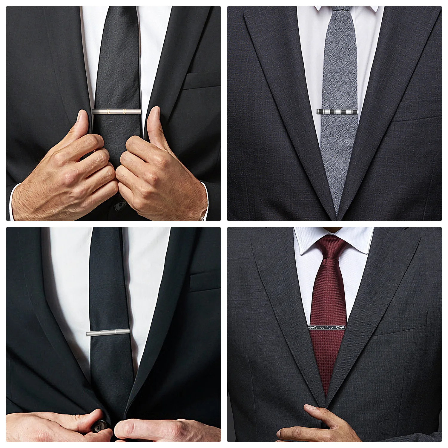 7/8 piece tie clip set with gift box wedding guest gift mens jewelry business mens shirt cufflinks mens gift 250110