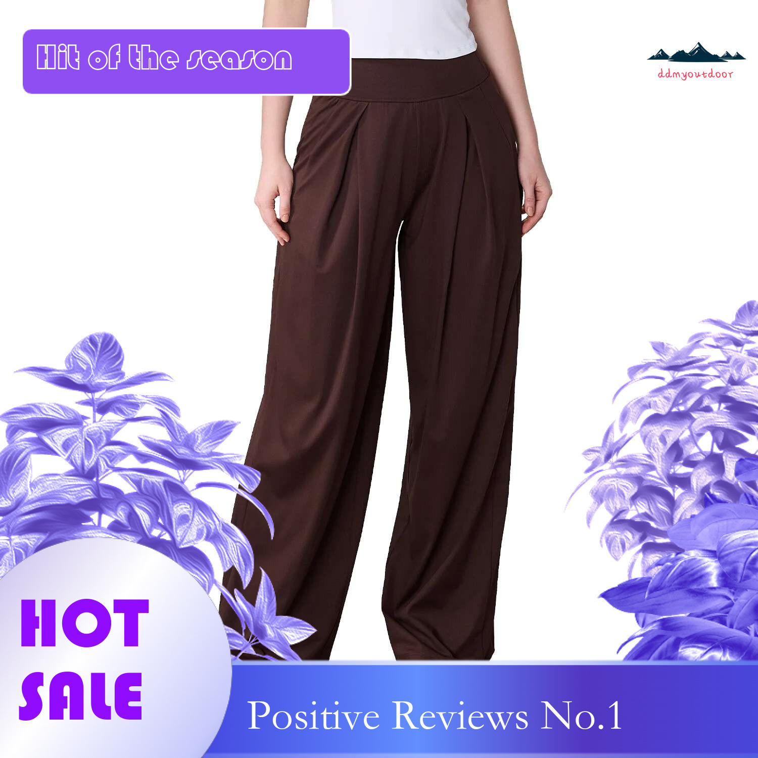 Ddmyoutdoor China Domestic Mermaid Curve Loose Wide Leg Straight Women S Slim Look High Waist Outdoor Breathable Sports Yoga Pants