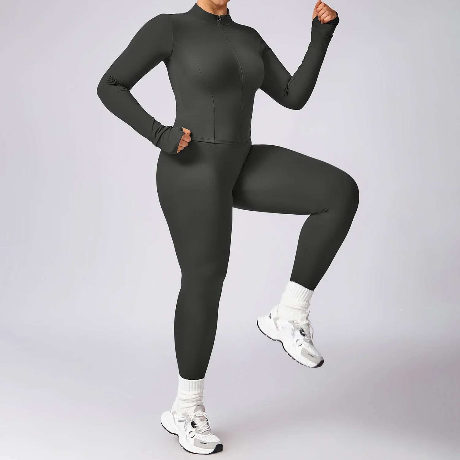 Ddmyoutdoor China Domestic Plus Size Yoga Jacket Quick Dry Breathable Slim Pilates Outer Wear Training Fiess Top Windproof Running Clothes Women