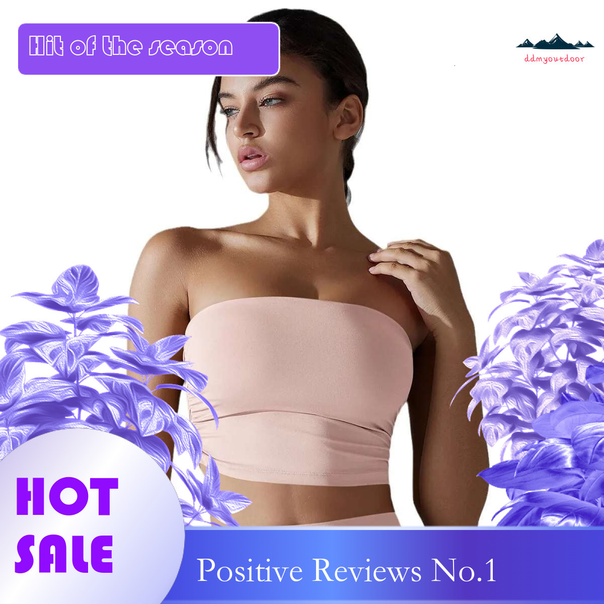 Ddmyoutdoor China Domestic Mermaid Curve One Piece Naked Sports Underwear Anti Running Light Tube Inner Base Fiess Top Tight Yoga Clothes For Women